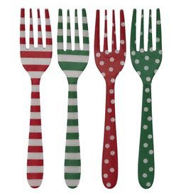 Creative Co-Op Christmas Market Enamel Fork