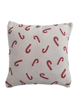 Creative Co-Op Christmas Market Candy Cane Pillow