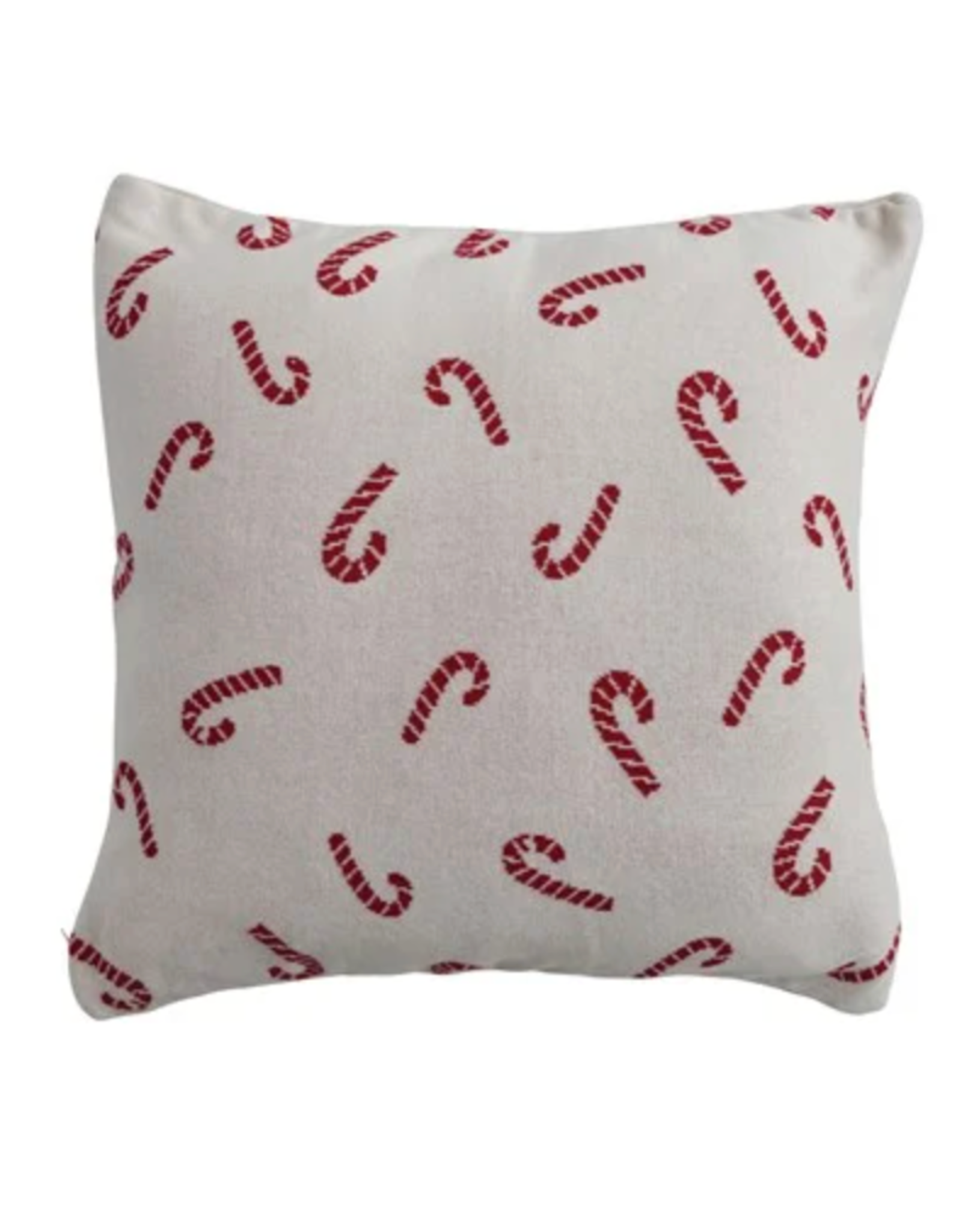 Creative Co-Op Christmas Market Candy Cane Pillow