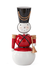 K & K Snowman Nutcracker Solider with Horn