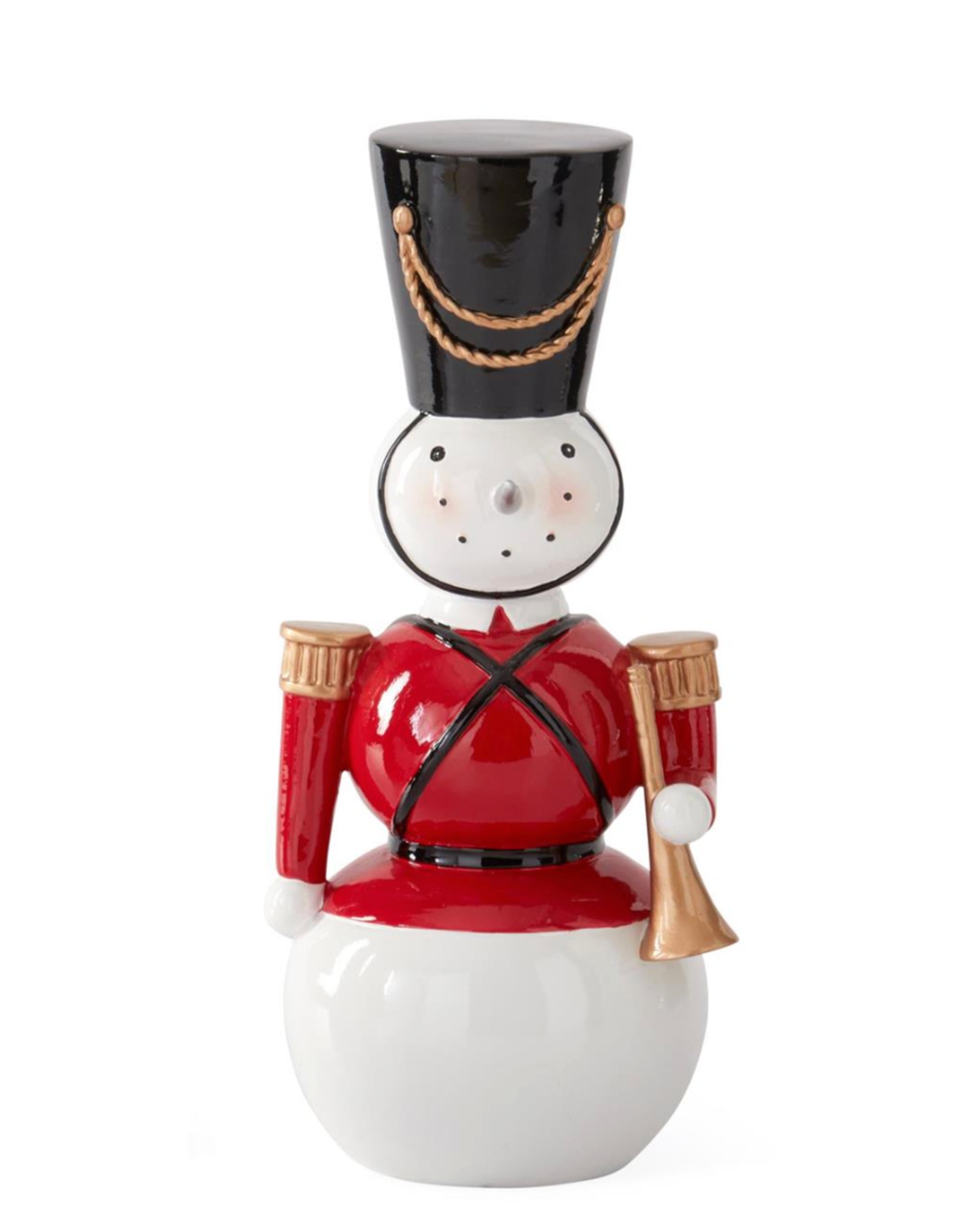 K & K Snowman Nutcracker Solider with Horn