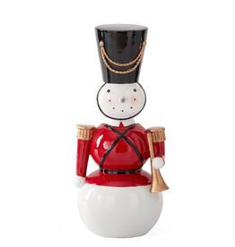 K & K Snowman Nutcracker Solider with Horn