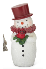 K & K 5" Glittered Snowman with Top Hat