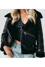 Pretty Simple Suede Westlyn Woven Bum Bag