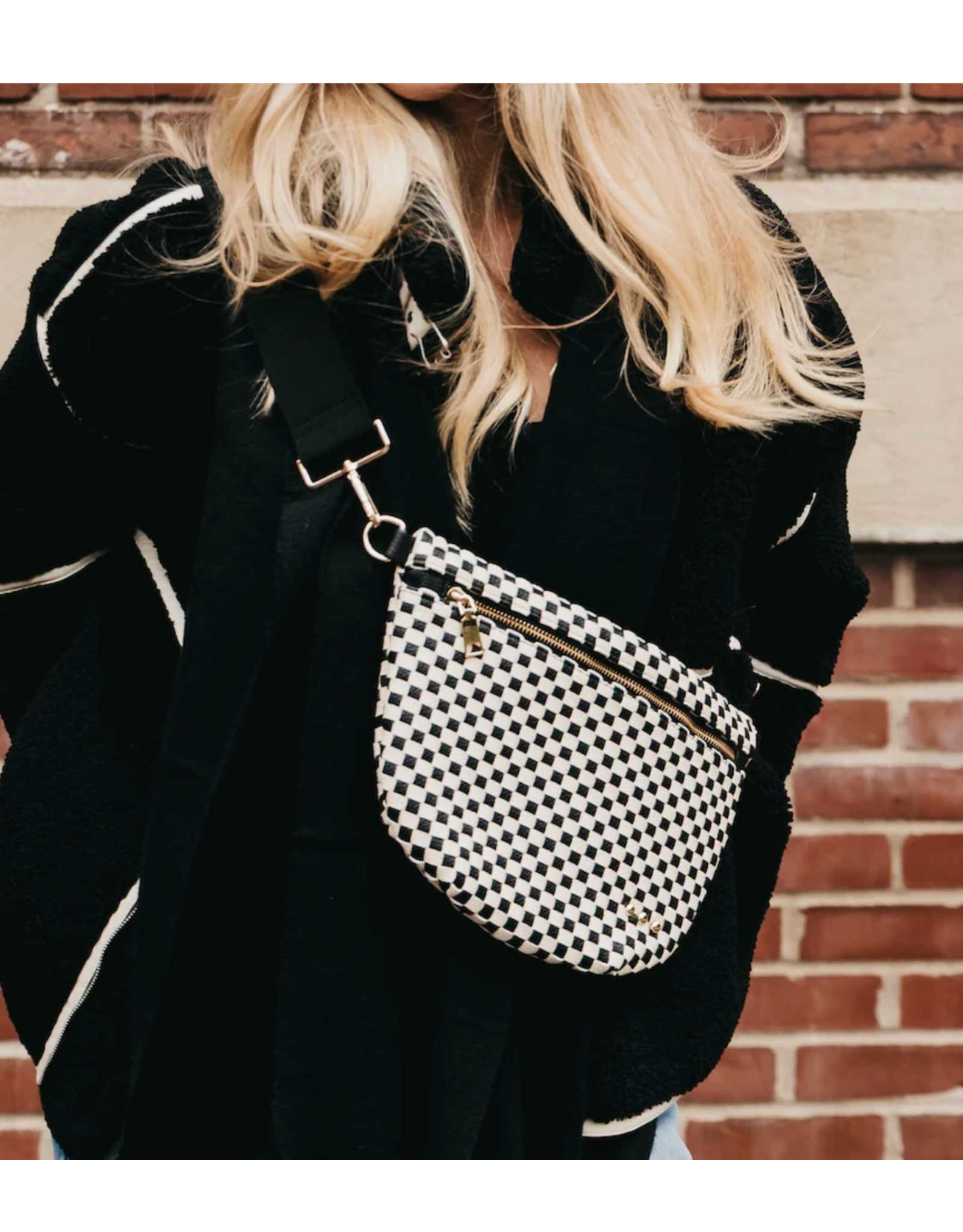 Pretty Simple Suede Westlyn Woven Bum Bag