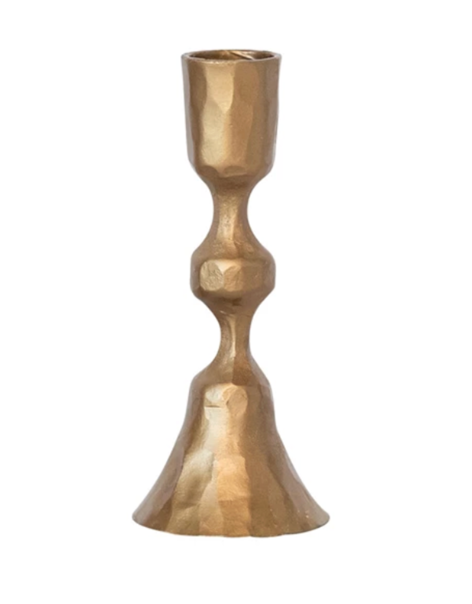 Creative Co-Op 5"  Cast Iron Taper Gold