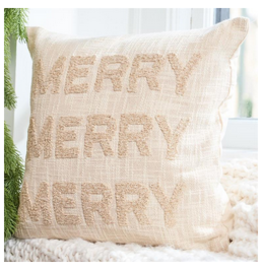 Mary Square Merry, Merry, Merry Square Pillow