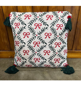 Mary Square Holiday Trellis Square Pillow