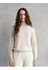 Elle Grey Sparkled Crew Neck Long Sleeve Sweater