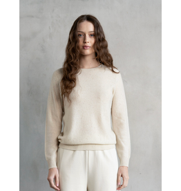 Elle Grey Sparkled Crew Neck Long Sleeve Sweater