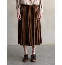 Elle Grey Pleated Midi Sand Skirt