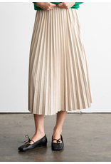 Elle Grey Pleated Midi Sand Skirt