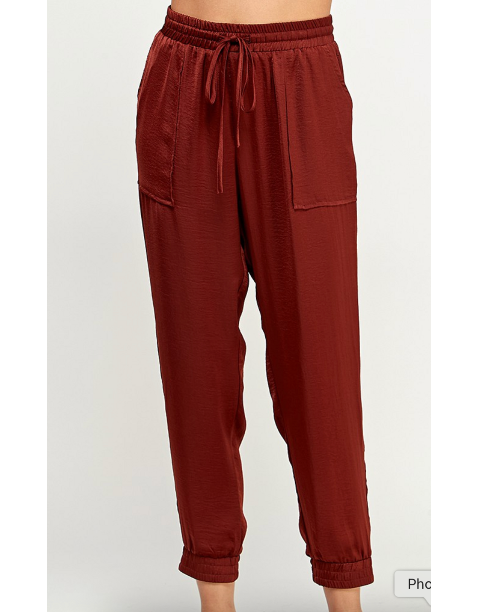 Fun2Fun Satin Pocket Detail Jogger Pants