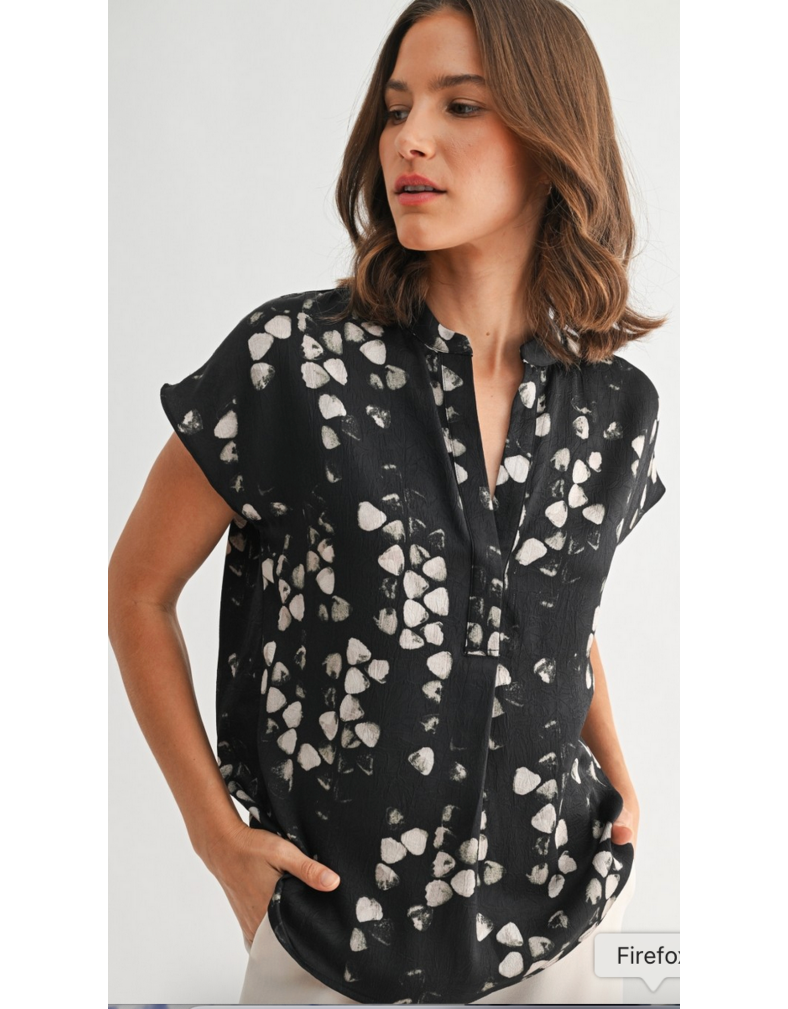 Fun2Fun Abstract Print Dolman Shirt
