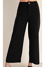 Glam Colette Cropped Wide Leg Black Trouser Glam Colette Cropped Wide Leg Black Trouser