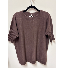 Milio Milano Italian Square Neck Short Sleeve Sweater