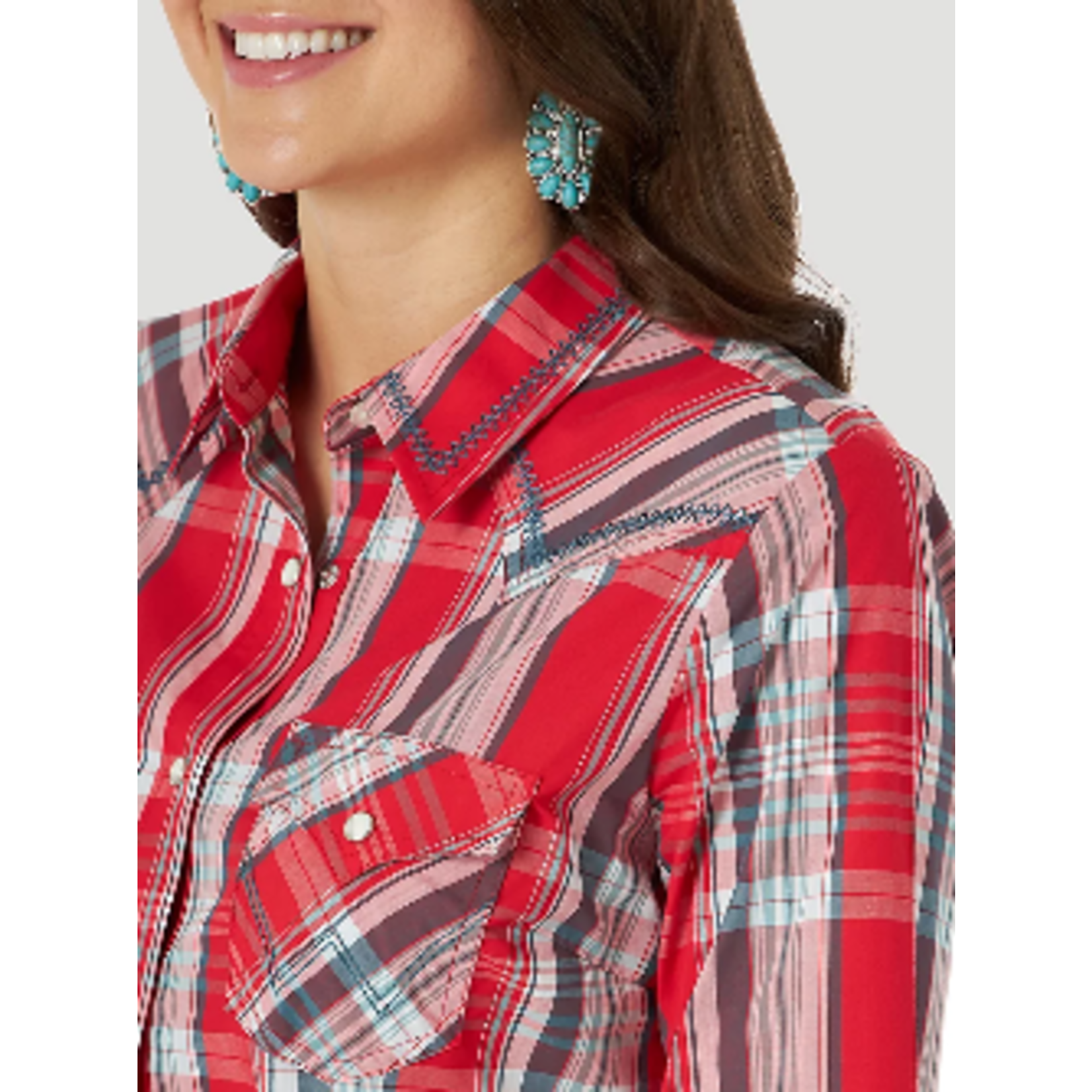 Wrangler Wrangler - Women's Long Sleeve Pointed Yoke Western Retro Shirts - LW5008R
