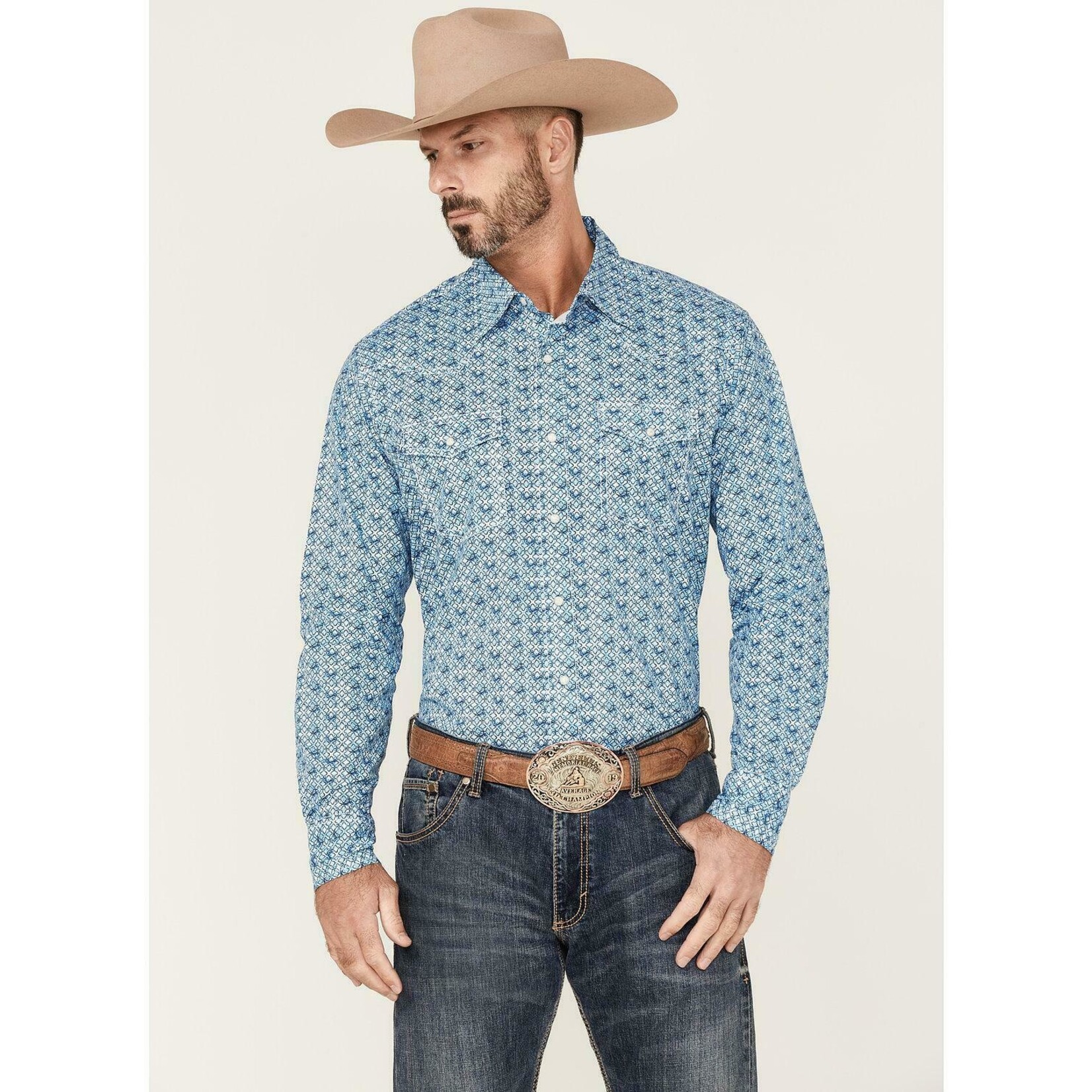 Wrangler Wrangler - Men's Western 20X AC Long Sleeve Snap Shirt - 112314965