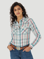 Wrangler Wrangler - Women's Essential Long Sleeve Plaid Western Snap Top - LWE520M