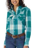 Wrangler Wrangler - Women's Essential Long Sleeve Plaid Western Snap Top - LWE523M