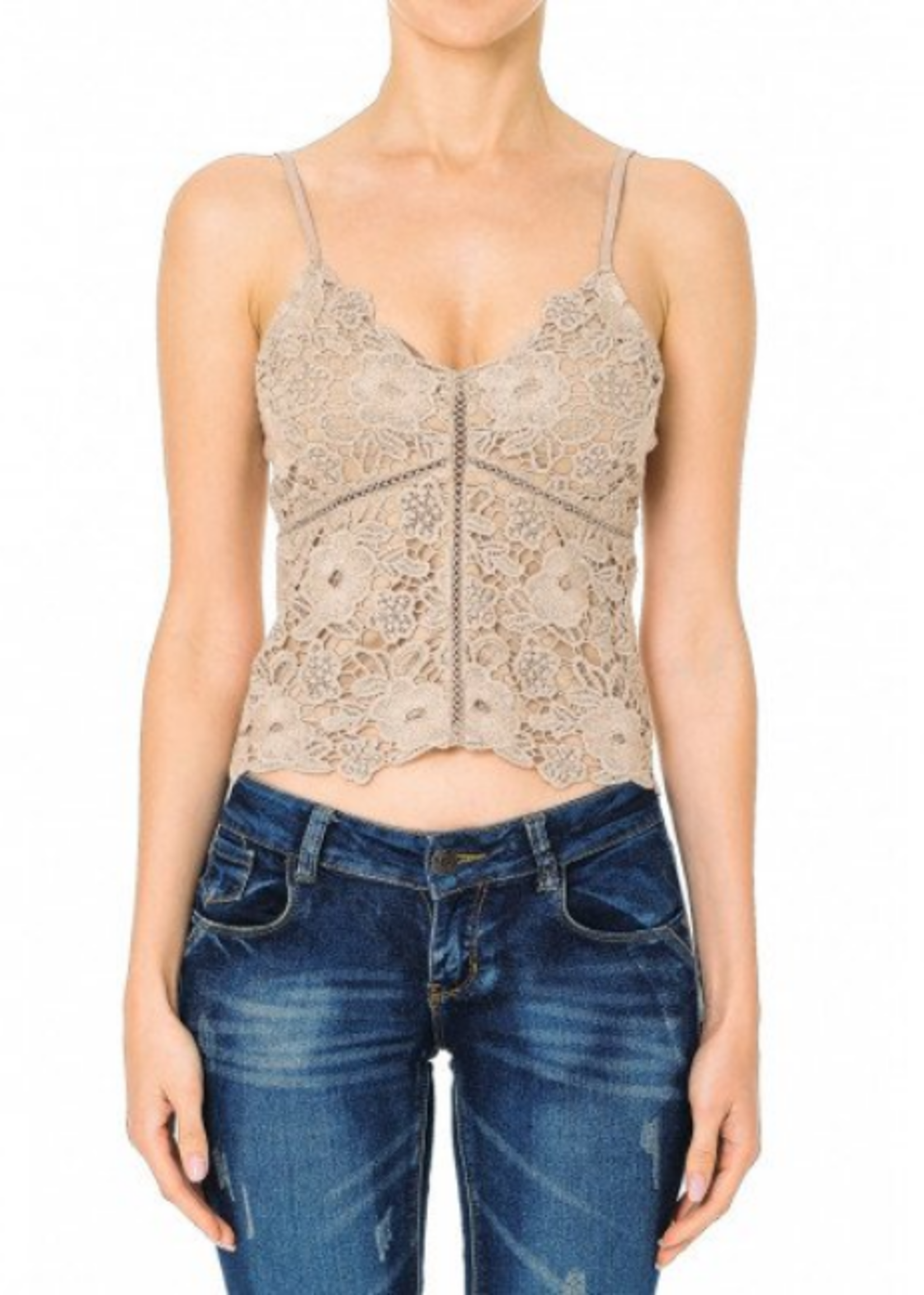 Ambiance Apparel Womans Lace Tank Top - 65942