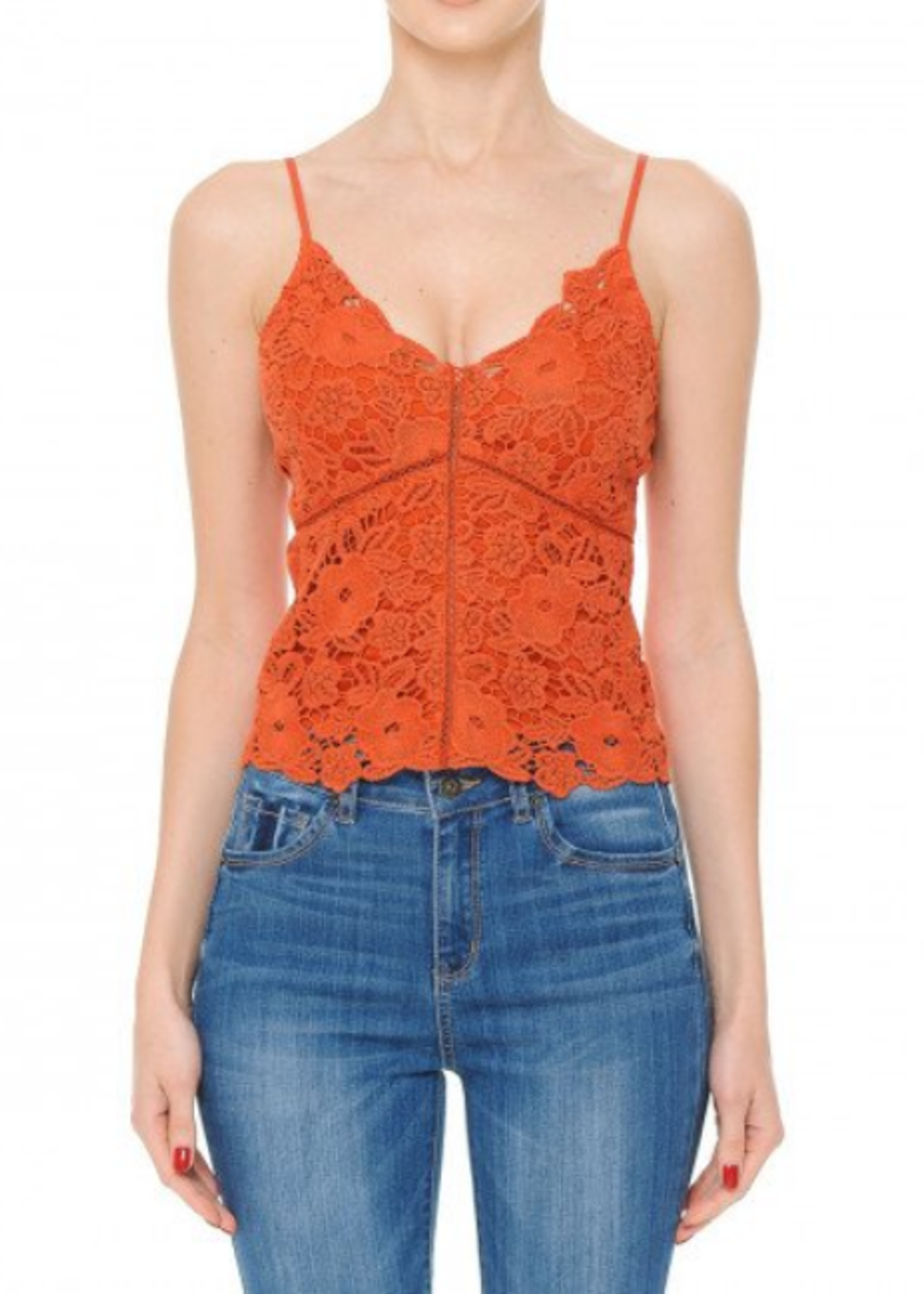 Ambiance Apparel Womans Lace Tank Top - 65942