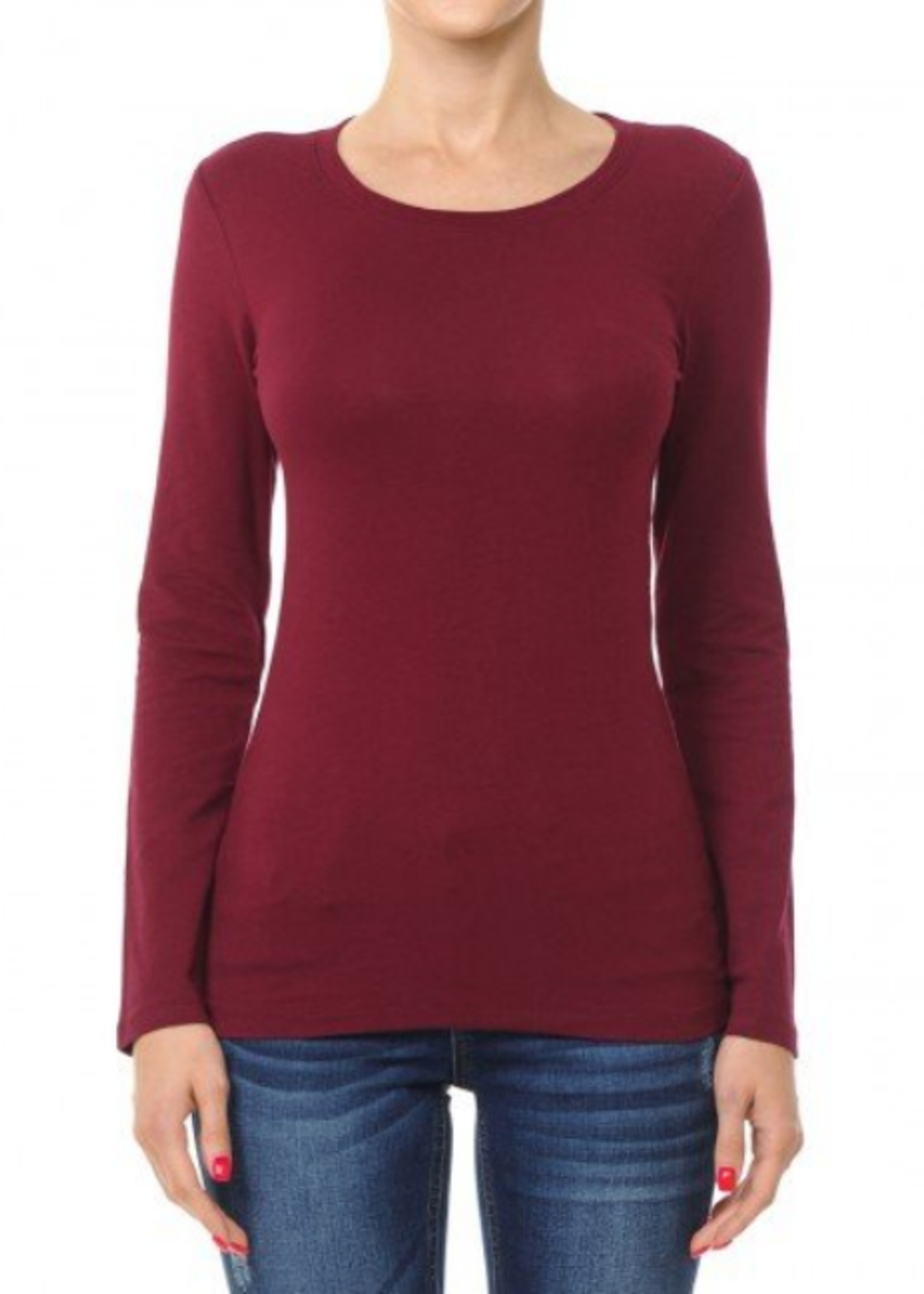 Just Love Women's Underscrub Long Sleeve T-Shirt Plain Undershirt Tee,  Burgundy, Small : : Clothing, Shoes & Accessories