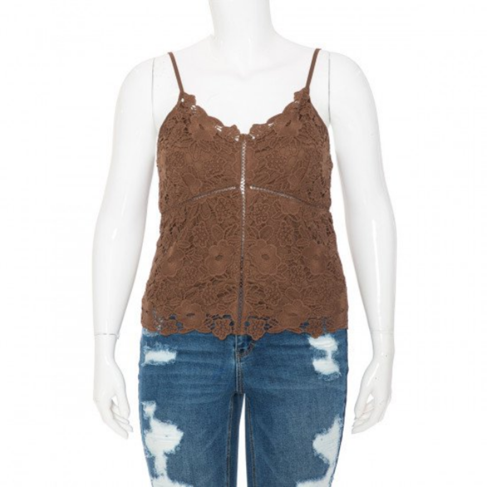 Ambiance Apparel Womans Lace Tank Top - 65942XL