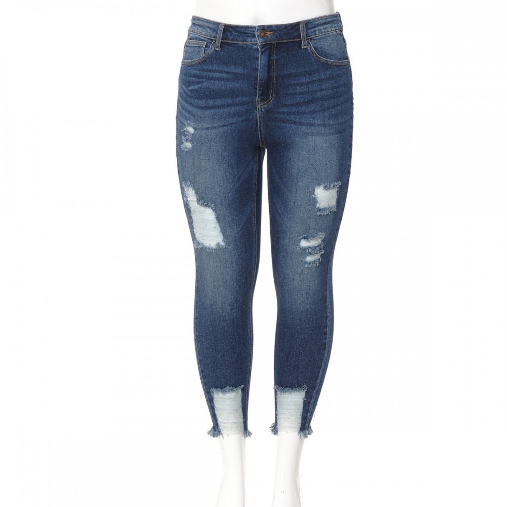 Wax Jeans - Womens Plus Size Distressed Jeans - 90188XL