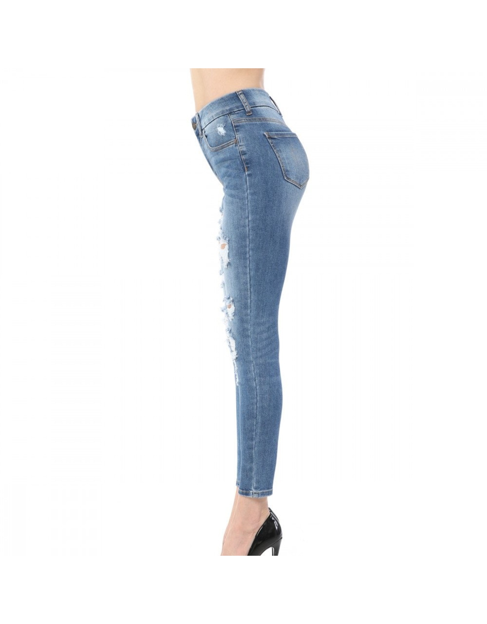 Women's Sustainable Denim Distressed Jeans - 90225