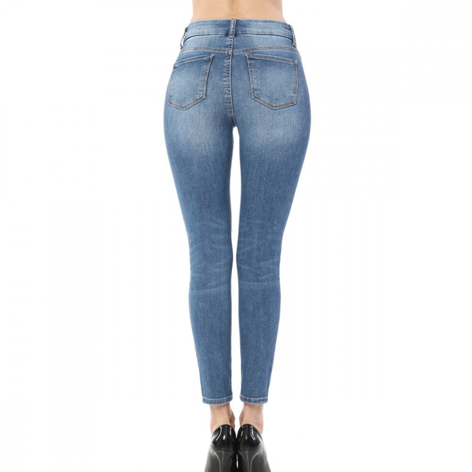 Wax Jeans Women's Sustainable Denim Distressed Jeans - 90225