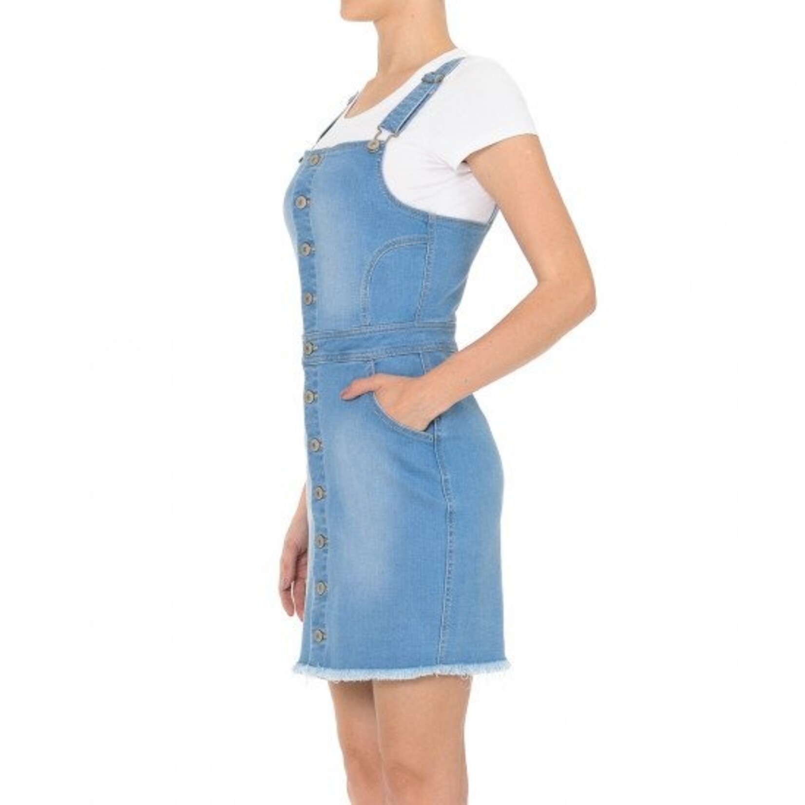 Wax Jeans WAX JEANS Women Overall Ripped Skirt 90171