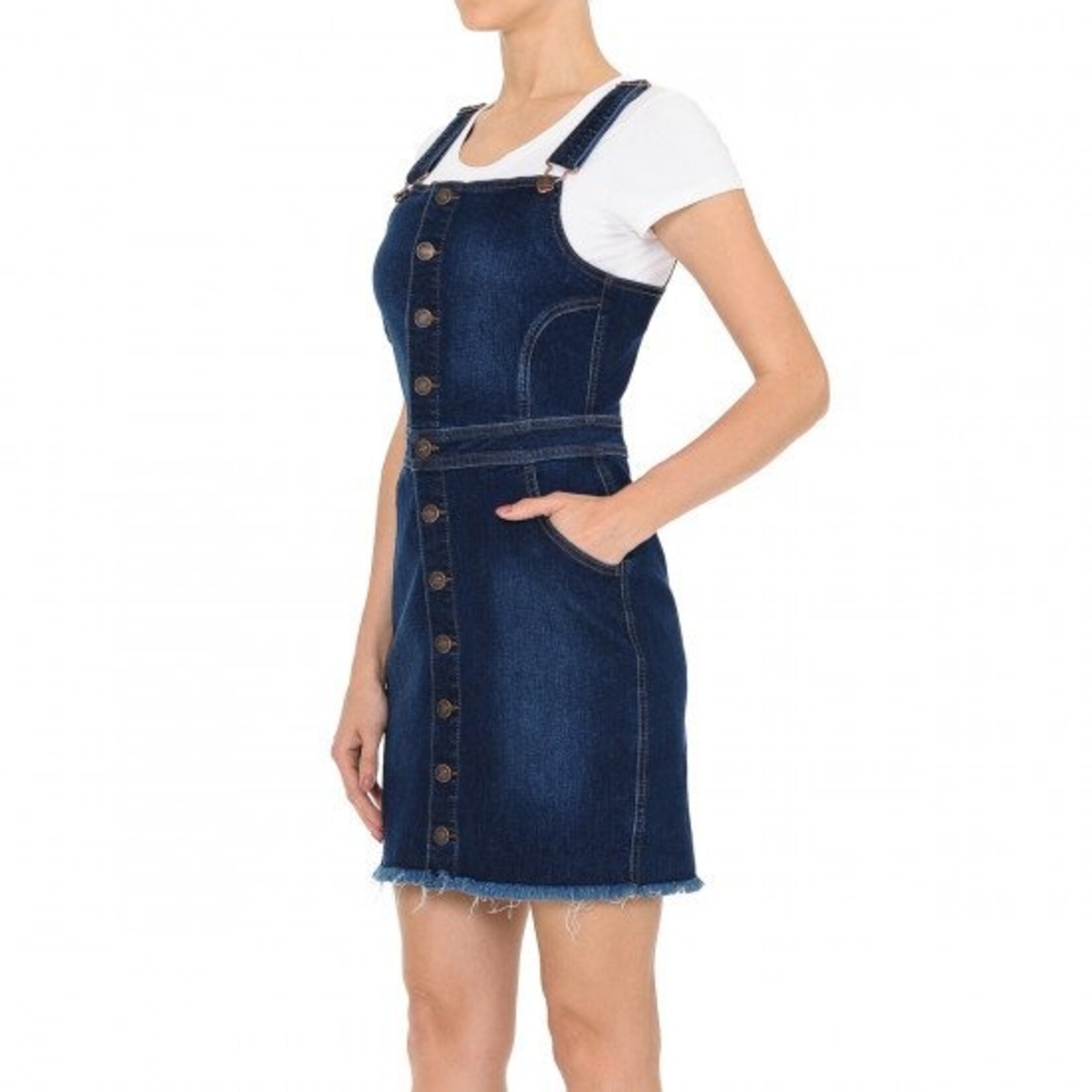 Wax Jeans WAX JEANS Women Overall Ripped Skirt 90171