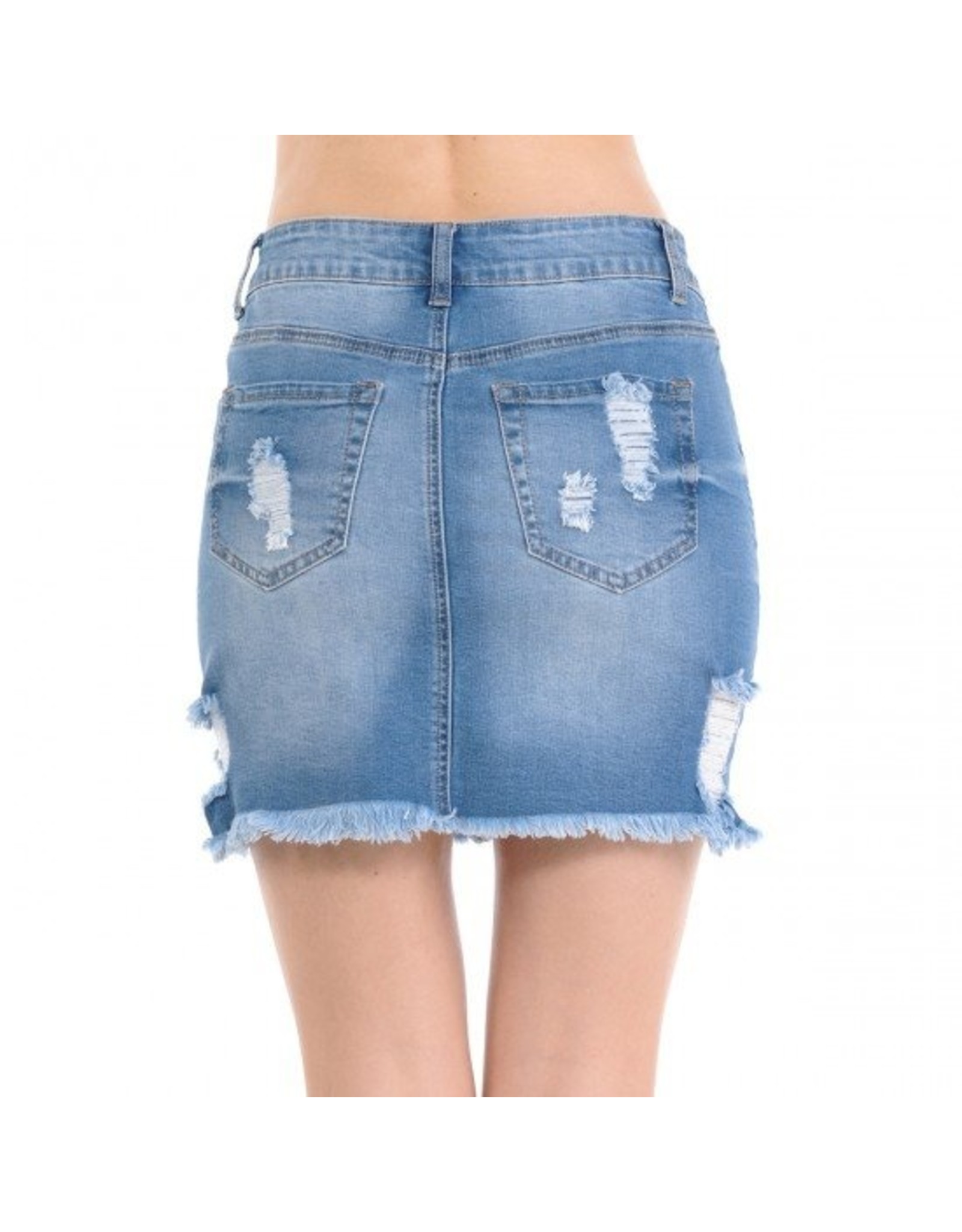 Wax Jeans - Denim Distressed Skirt Women 90114