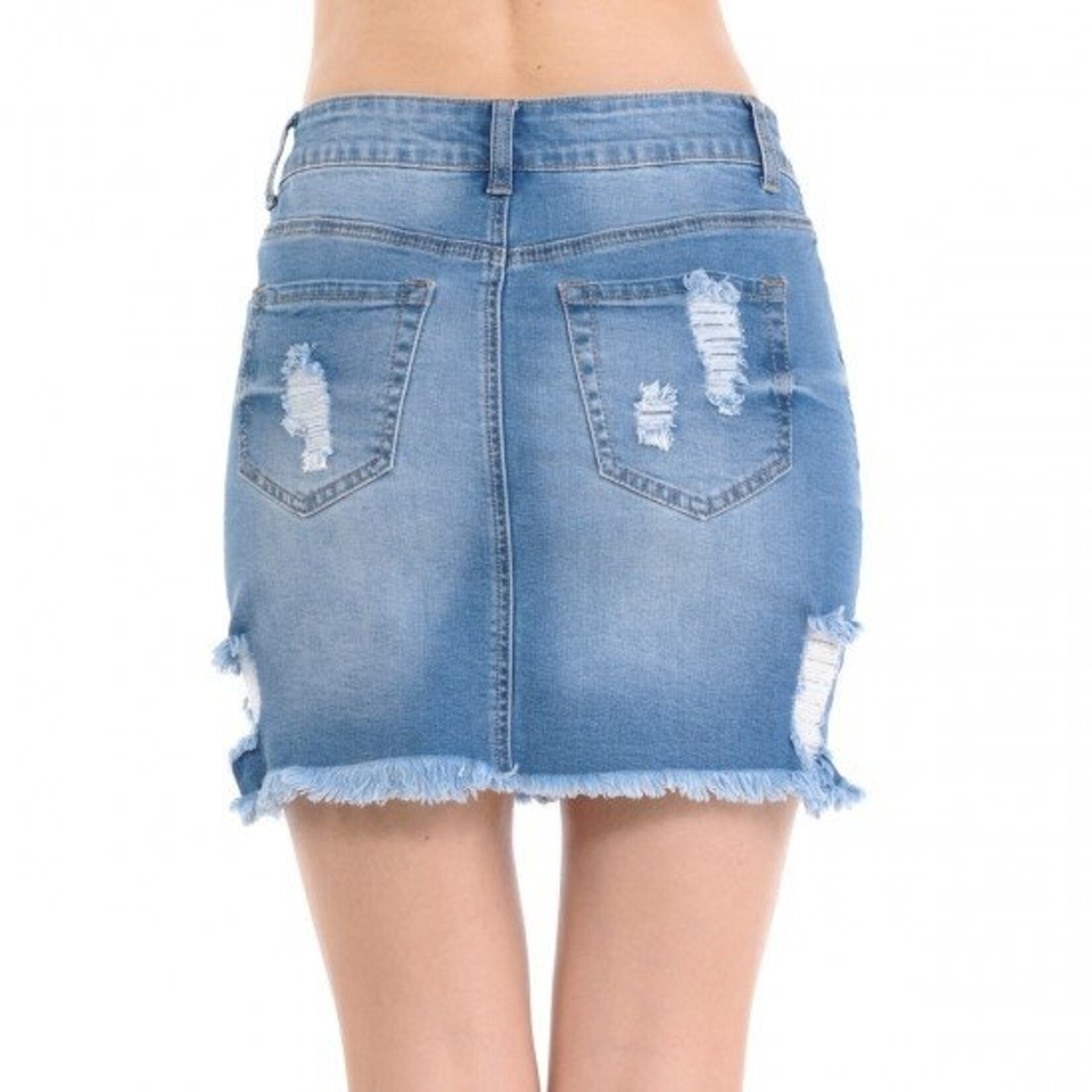 Wax Jeans Wax Jeans - Denim Distressed Skirt Women 90114