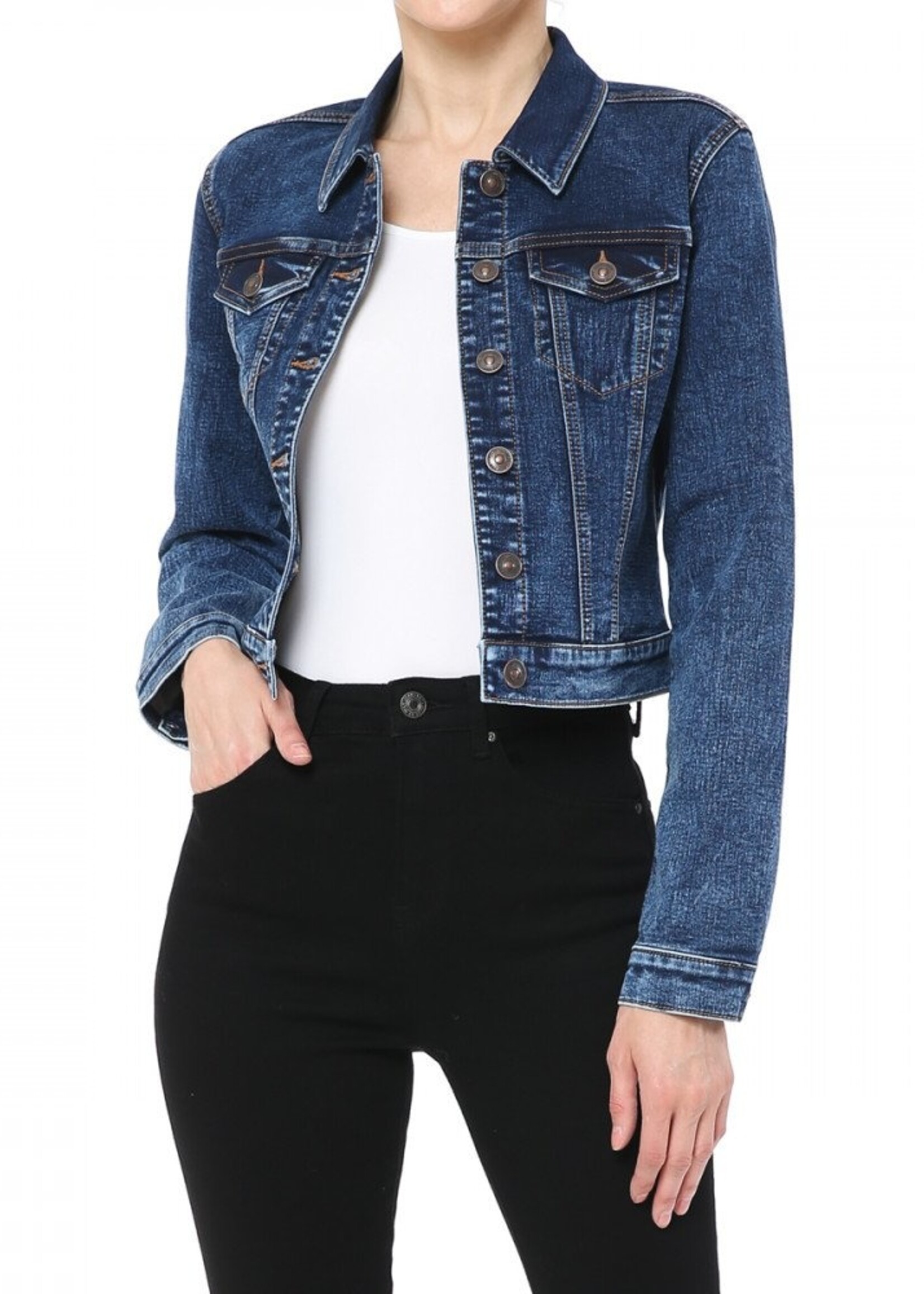 Buy Buynewtrend Solid Regular Fit Women Denim Jacket (X-Small, Black) at  Amazon.in