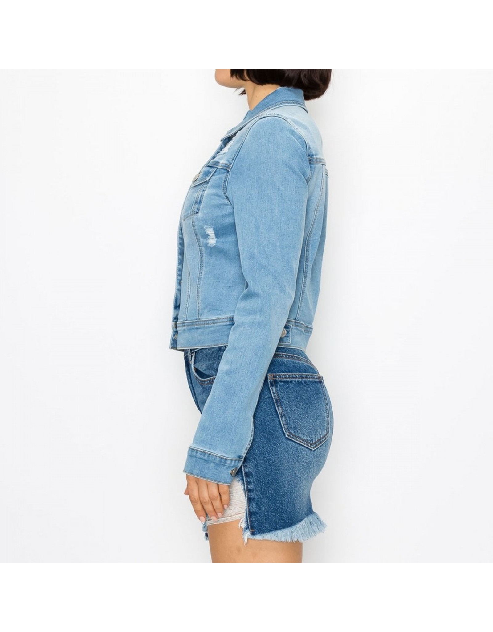 Wax Jeans - Women's Destructed Jacket - 90273