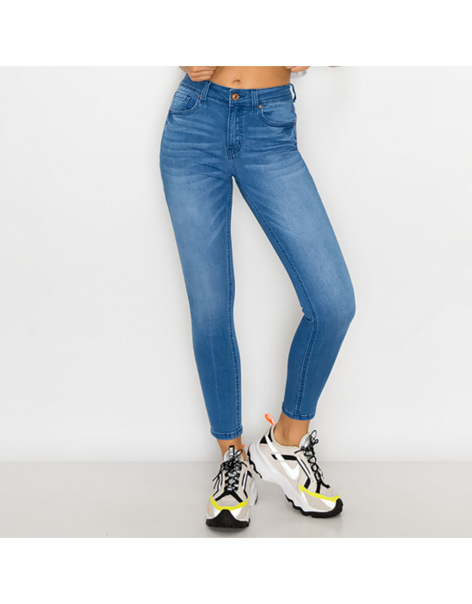 WOMEN HIGH WAIST ANKLE JEANS 90238 - Oly's Home Fashion