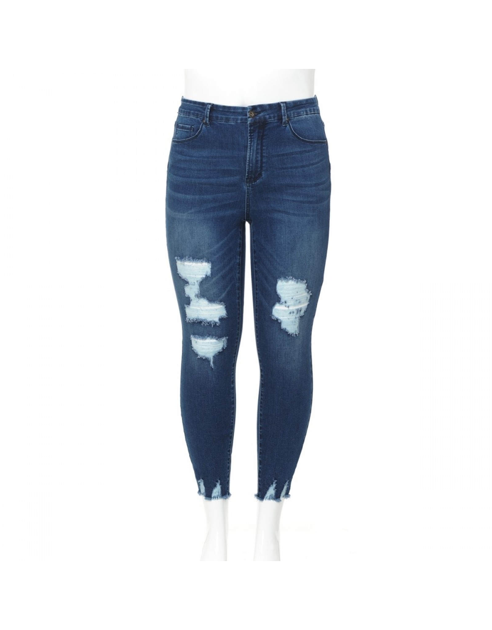 WAX JEANS Women Plus Size Ripped Jeans 90179XL