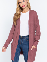 ACTIVE USA, INC. Active USA - Open Front Sweater Cardigan - SW10751