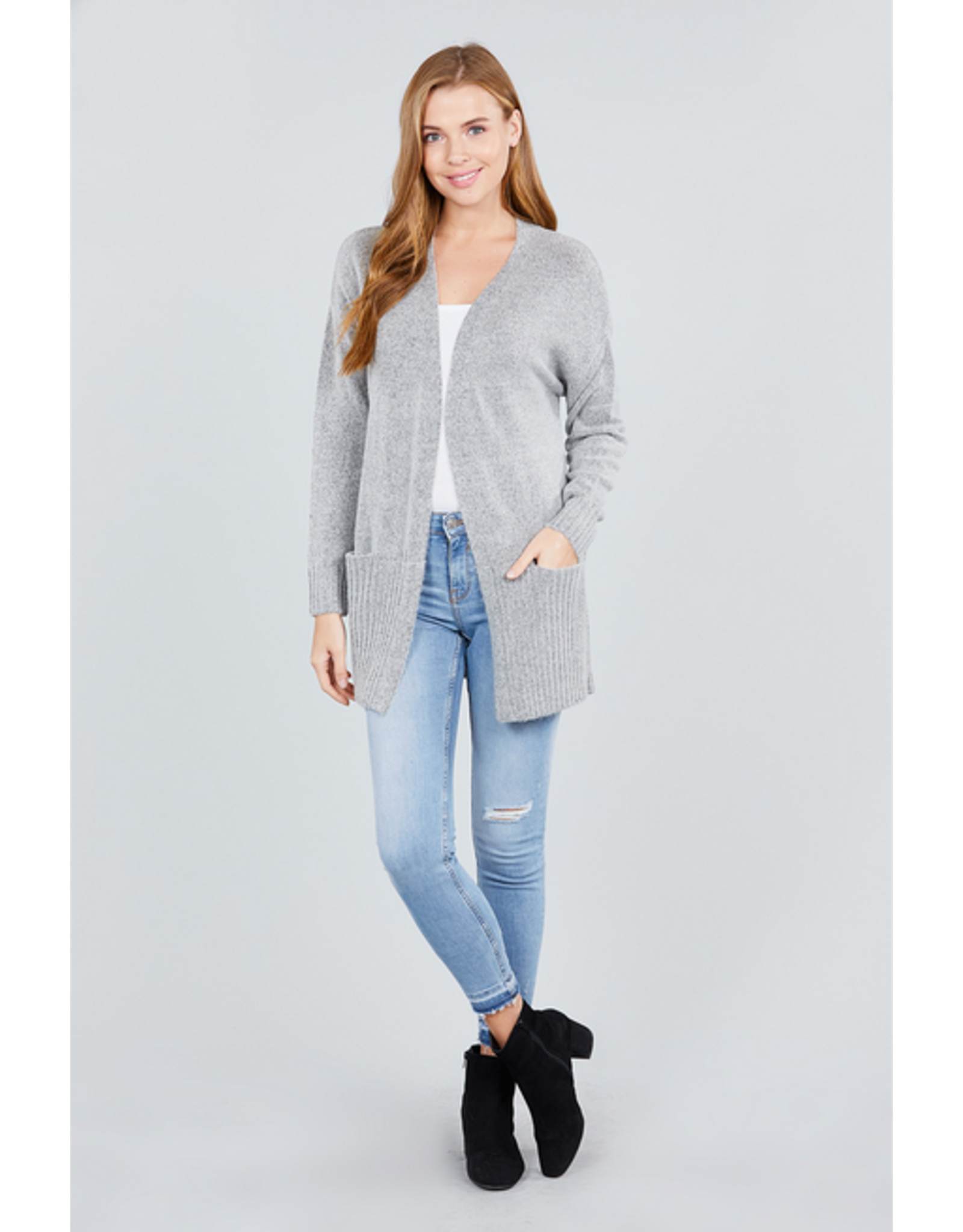 ACTIVE USA, INC. Active USA - Open Front Sweater Cardigan - SW10751