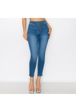 Wax Jean - High-Rise Exposed Button Fly Skinny Jean - 90305