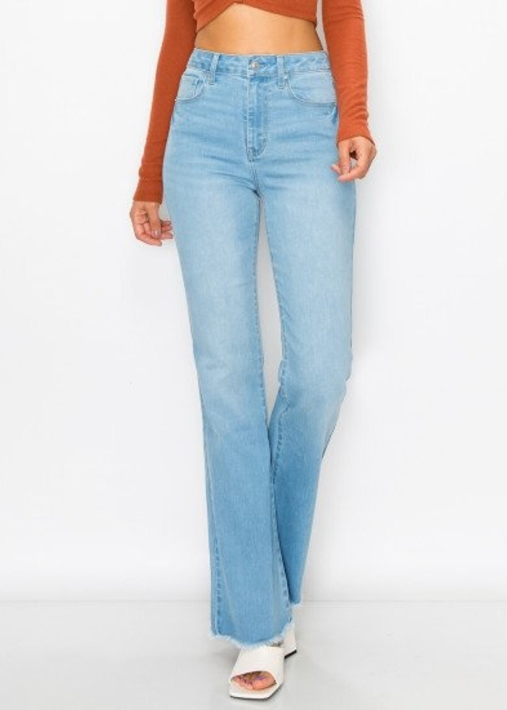 Wax Jeans Wax Jean - Fray Hem Flare Jean - 90262