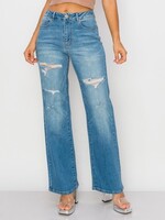 Wax Jeans Wax Jean - Destructed Loose Straight Jean - 90259