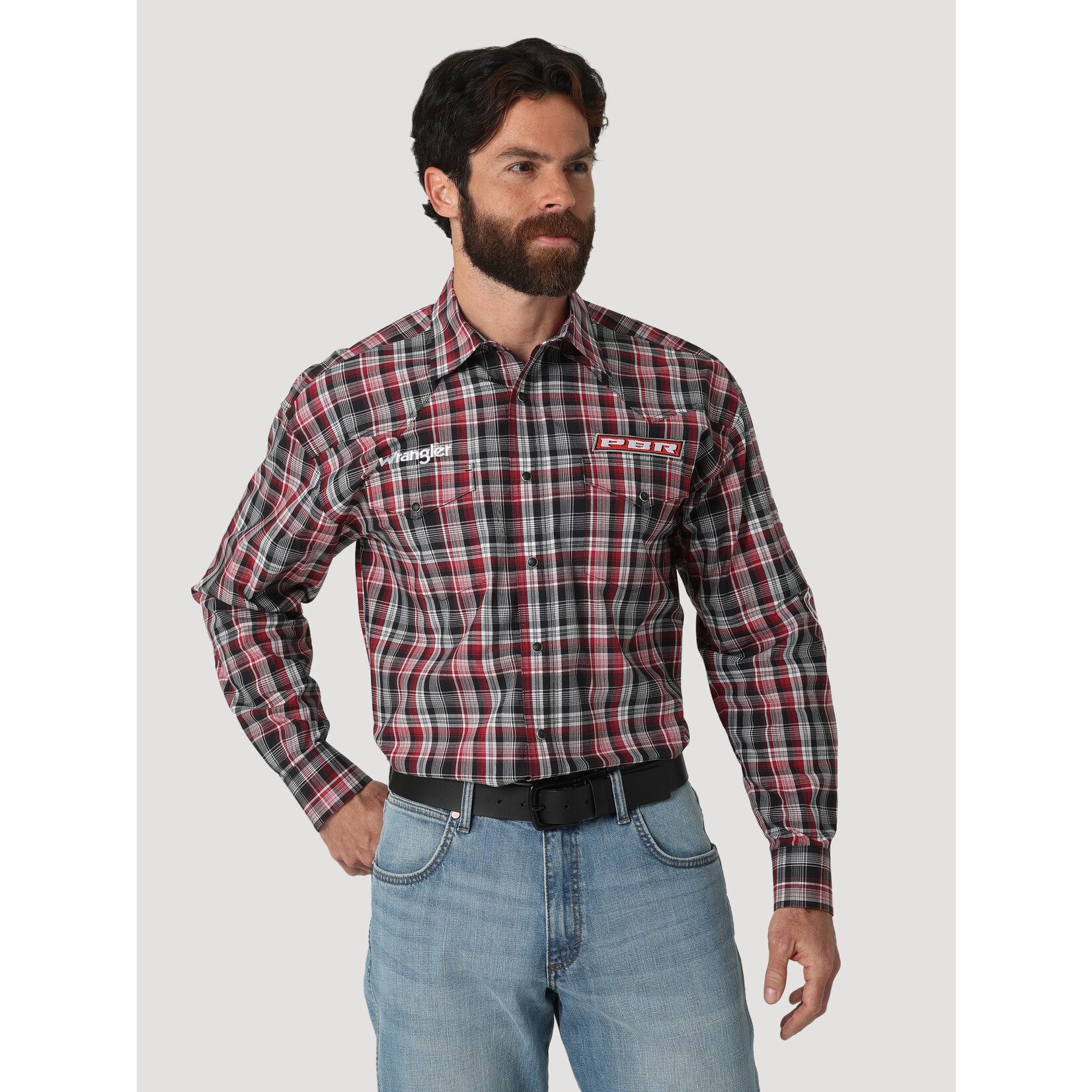 Wrangler Wrangler - Men's PBR Long Sleeve Logo Shirt - 112317135