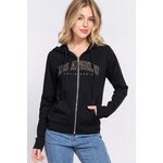 ACTIVE USA, INC. Active USA - Long Slv Embroidery Hoodie French Terry Jacket -