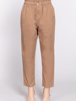 ACTIVE USA, INC. Active USA - Paper Bag Stretch Cotton Twill Pants - P13453