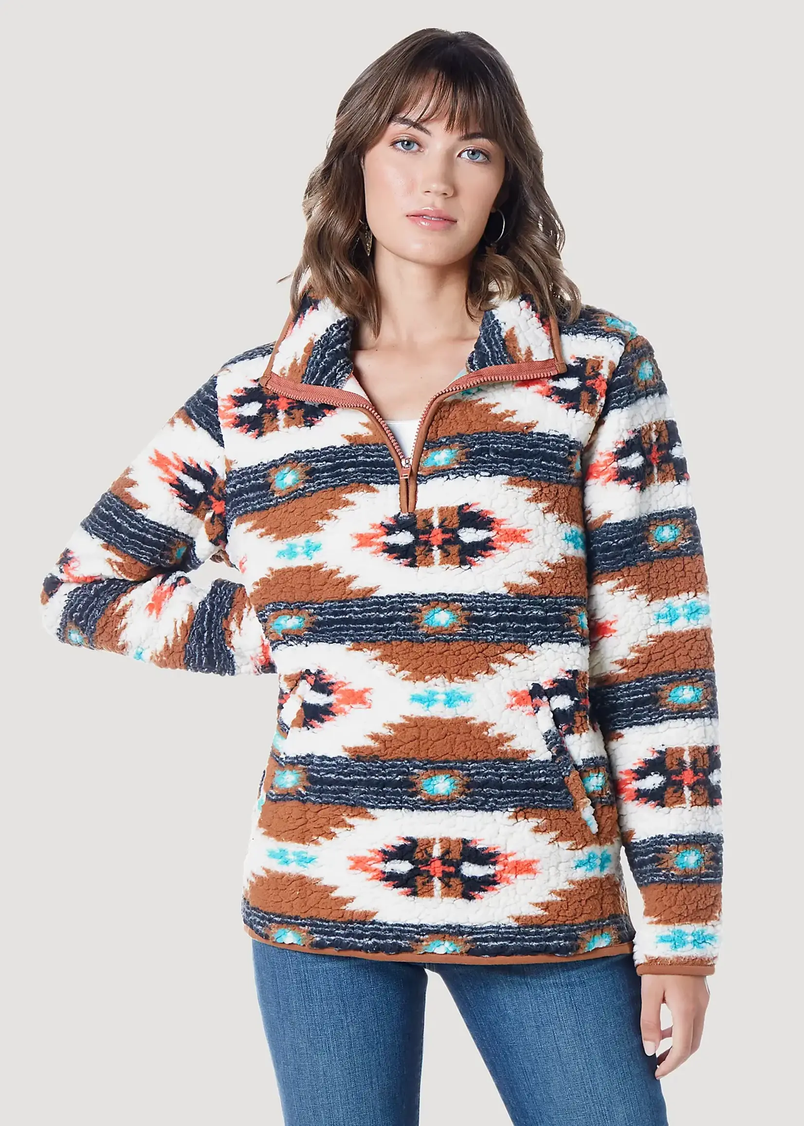 Wrangler Retro® Ladies' Hooded Aztec Cardigan