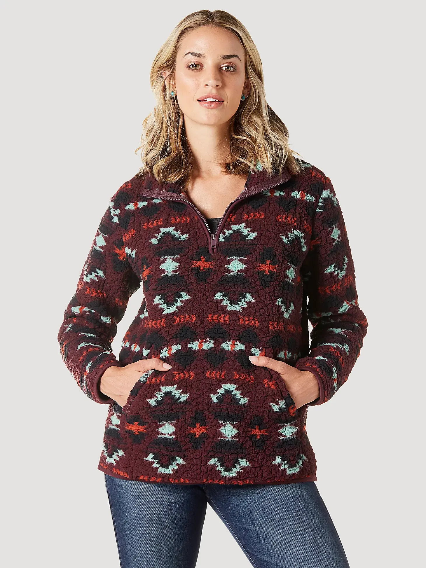 Women's Wrangler Retro Quarter-Zip Sherpa Pullover