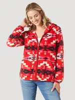 Wrangler Women's Southwestern Full Zip Fleece Hoodie - 112335651